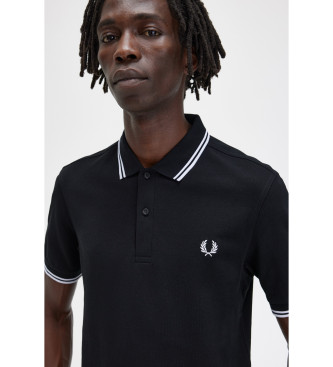 Fred Perry Poloshirt mit schwarzer Paspel