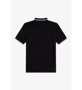 Fred Perry Poloshirt mit schwarzer Paspel