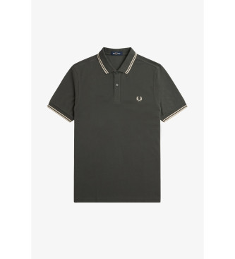 Fred Perry Grn poloshirt med piping