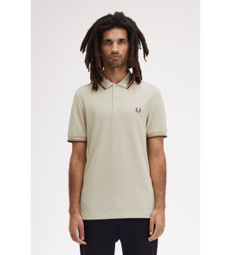 Fred Perry Polo met dubbele punt beige