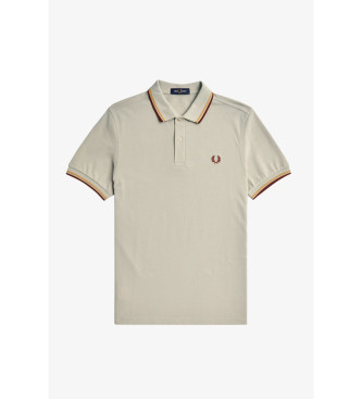 Fred Perry Polo beige con doppia riga