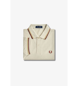 Fred Perry Polo beige con doppia riga