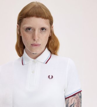 Fred Perry Polo Twin Tipped Inglaterra branco