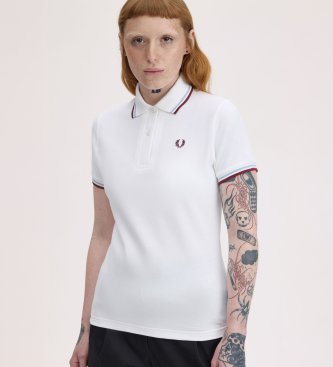 Fred Perry Polo Twin Tipped Inglaterra branco