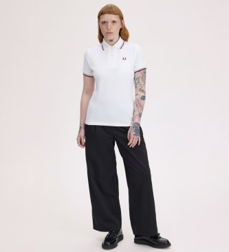 Fred Perry Polo Twin Tipped Inglaterra branco