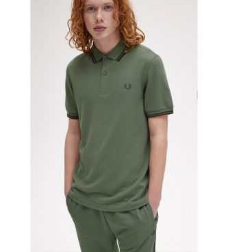 Fred Perry Polo met dubbele punt groen