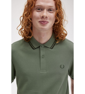 Fred Perry Polo met dubbele punt groen