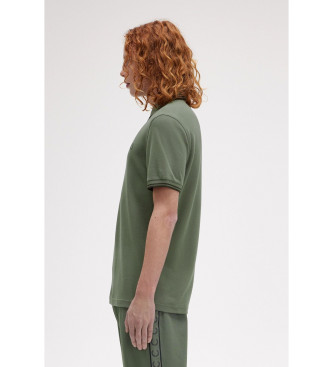 Fred Perry Polo met dubbele punt groen