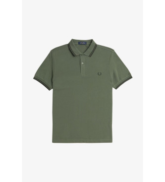 Fred Perry Polo met dubbele punt groen