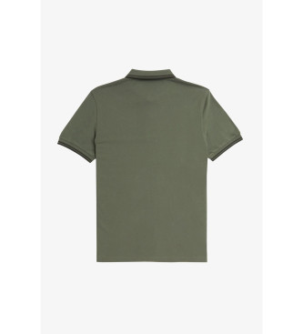 Fred Perry Polo met dubbele punt groen