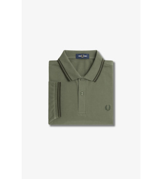 Fred Perry Polo met dubbele punt groen