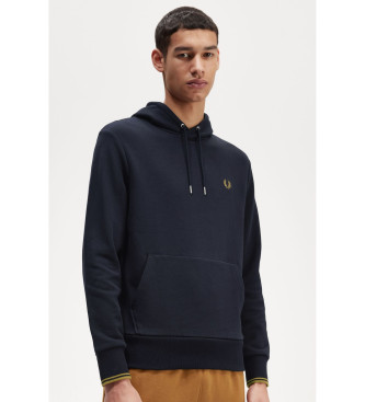 Fred Perry Sweat  capuche avec passepoil marine