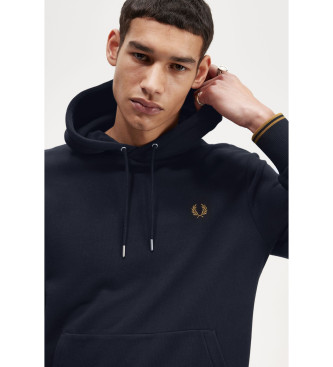 Fred Perry Hooded sweatshirt met marine bies