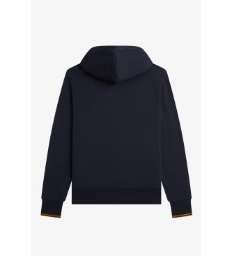 Fred Perry Sweatshirt med htte og marinebl piping