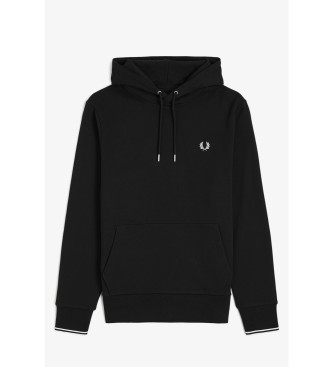 Fred Perry Sweatshirt med htte og sort piping