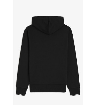 Fred Perry Sweat  capuche avec passepoil noir