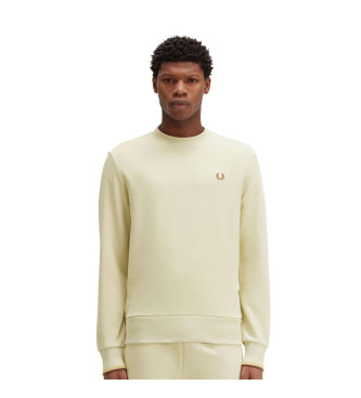 Fred Perry Beige sweater met ronde hals