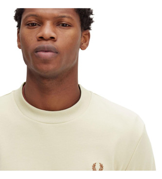 Fred Perry Beigefarbenes Sweatshirt mit Rundhalsausschnitt