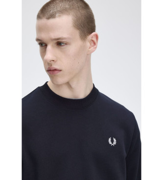 Fred Perry Marineblaues Sweatshirt mit Rundhalsausschnitt