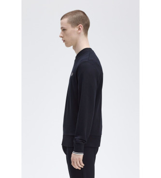 Fred Perry Marineblaues Sweatshirt mit Rundhalsausschnitt