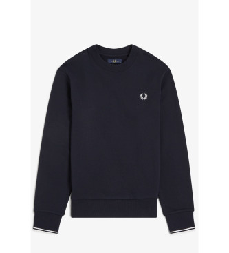 Fred Perry Marineblaues Sweatshirt mit Rundhalsausschnitt