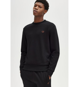 Fred Perry Zwart sweatshirt met ronde hals