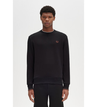 Fred Perry Zwart sweatshirt met ronde hals