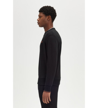 Fred Perry Zwart sweatshirt met ronde hals