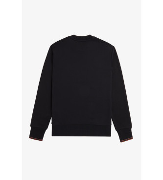 Fred Perry Sort sweatshirt med rund hals