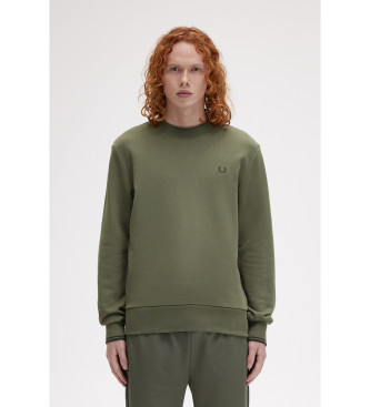 Fred Perry Sudadera con cuello redondo verde