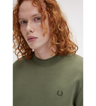 Fred Perry Grnes Sweatshirt mit Rundhalsausschnitt