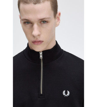 Fred Perry Bluza rozpinana do połowy w kolorze czarnym