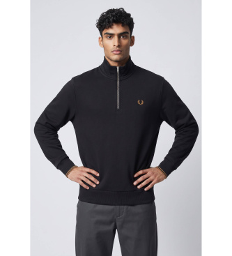 Fred Perry Sweat à demi-zip noir