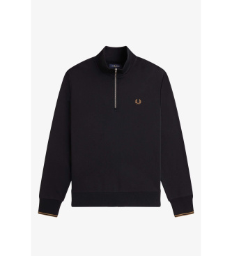 Fred Perry Sweat à demi-zip noir
