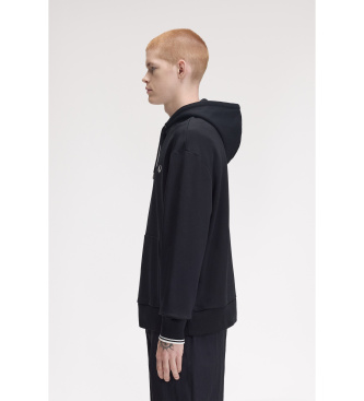 Fred Perry Black-trimmed hoodie
