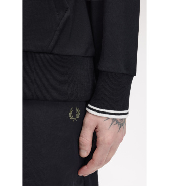 Fred Perry Black-trimmed hoodie