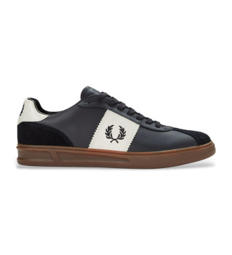 Fred Perry Leren schoenen B4 zwart