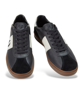 Fred Perry Leren schoenen B4 zwart