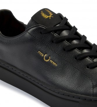 Fred Perry Lederen schoenen B71 Getrommeld zwart