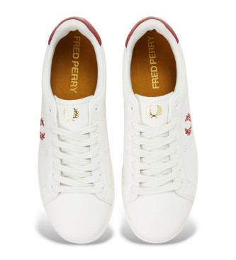 Fred Perry Usnjene športne copate B721 white