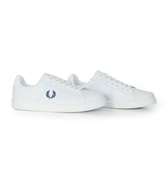 Fred Perry Leder Turnschuhe B721 wei