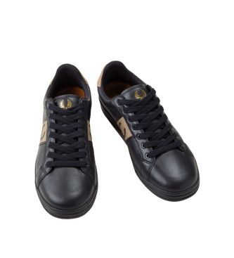 Fred Perry Sneakers i lder B721 sort