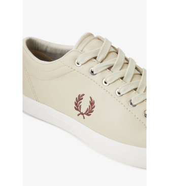 Fred Perry Baskets Baseline en cuir beige 