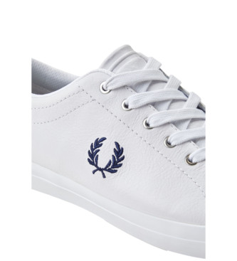 Fred Perry Leren sneakers Baseline wit