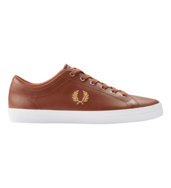 Fred Perry Leather Sneakers Baseline brown