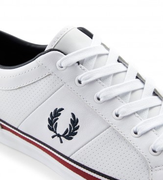 Fred Perry Baseline Perf leather trainers white,navy