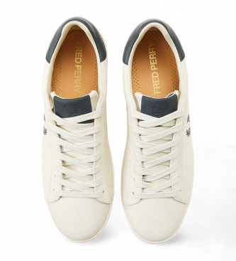 Fred Perry Beige Lederturnschuhe