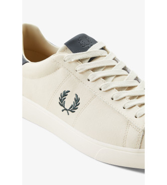 Fred Perry Beige Lederturnschuhe