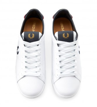 Fred Perry Sneakers in pelle B722 bianche, blu navy