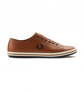 Fred Perry Kingston Tan brown leather sneakers